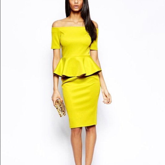 ASOS Lime Cocktail Dress - US8 - Picture 1 of 4